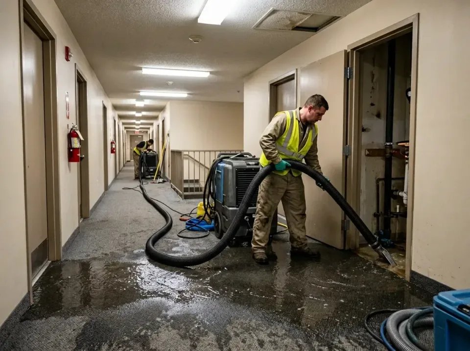 multi-unit-apartment-hallway-f-005 — frequently asked questions, Emergency Burst Pipe Water Extraction & Removal in Indiana